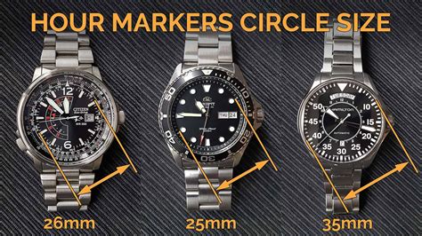 slender wrist watch sizes